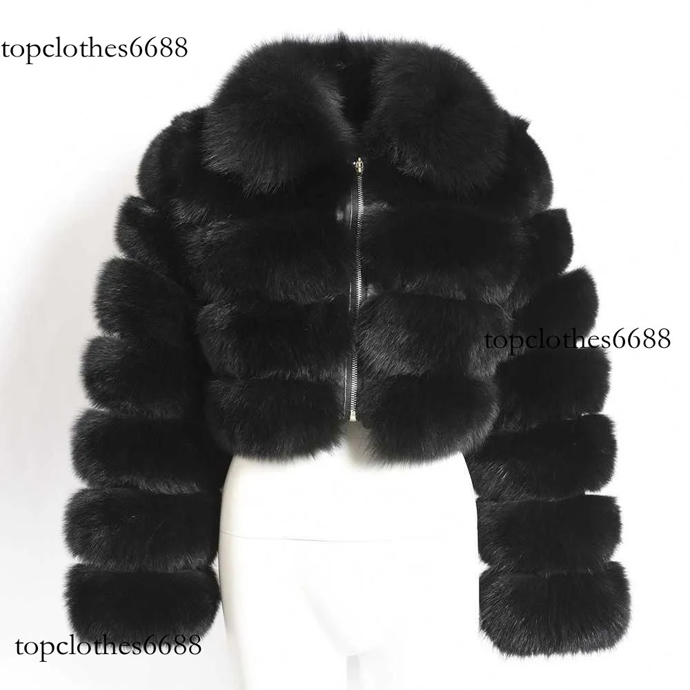 European And American Coat With Fox Fur Imitation Patching Short Lapel Long Sleeves Womens Ready To Wear Outfit Z250918