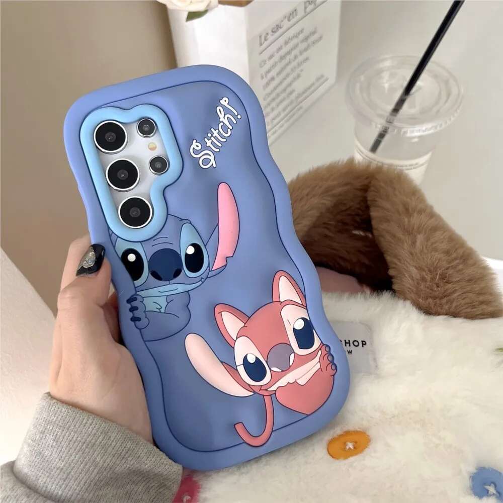 Cute Phone Case For Samsung Galaxy A14 A15 A25 A31 A32 A34 A35 A50 A51 A52 A53 A54 A55 M04 F04 Wave Cartoon Silicon Cover