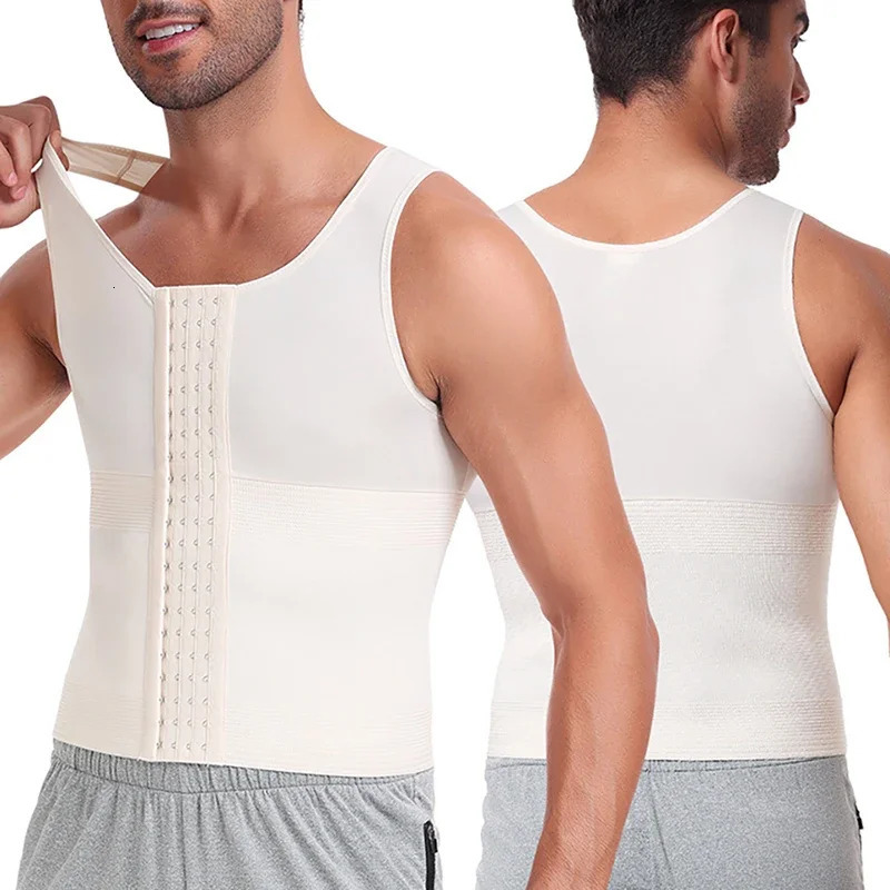 BeInShape Men Slimming Body Shaper Waist Trainer Vest Tummy Control Shapewear Compression Shirts Abdomen Slim Corset Underwear 251030