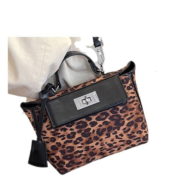 Leopard Print Handbag Large Capacity Niche Versatile Single Shoulder Tote For Women Diagonal Cross Bag