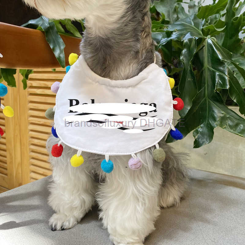 Pet dog scarf drool bib knitted ball