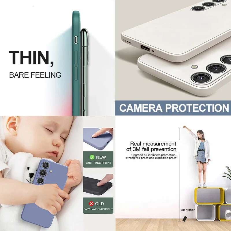 Soft Liquid Silicone Phone Case Cover For Samsung Galaxy S24 S 24 S23 S22 Ultra Plus S23Ultra S24Ultra Cases
