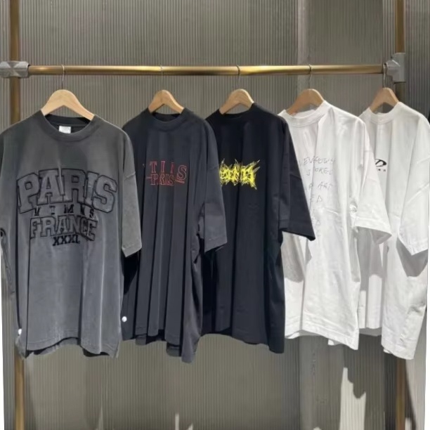 26s Embroidery Women Men Heavy Cotton T shirt Oversized Men Casual T shirt Top tees