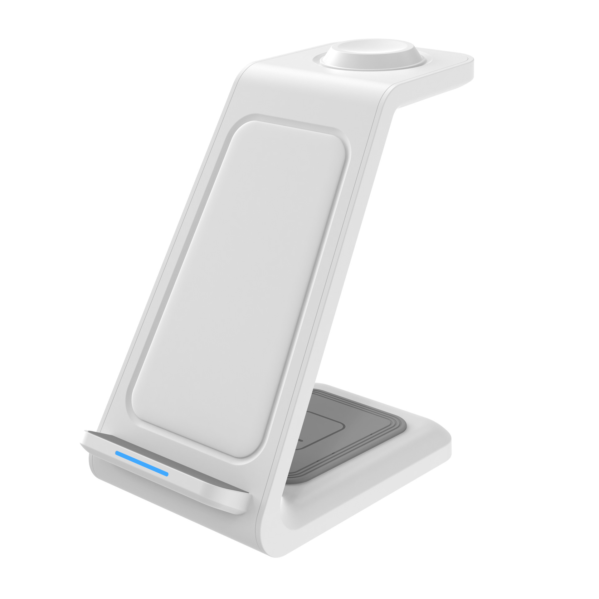 Multi-functional Magnetic Wireless Charger Stand - Desktop Phone Holder with Headphones & Watch Charging Support