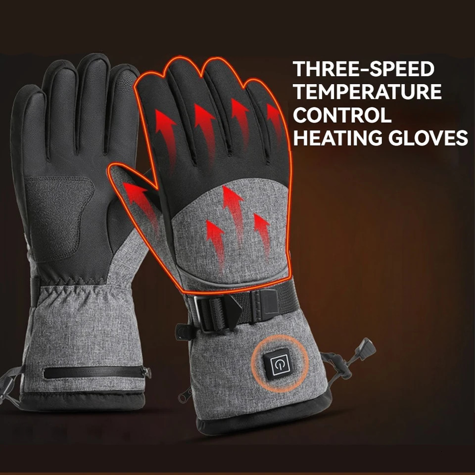 LOOGDEEL Heating Hand Warmer Electric Thermal Gloves Waterproof Snowboard Cycling Motorcycle Bicycle Ski Outdoor Winter 251106