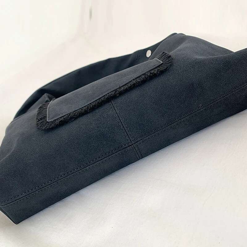 Faux Suede Small Hobos Bags For Women Designer Handbag And Purses New In Vintage Button Underarm Shoulder Bag