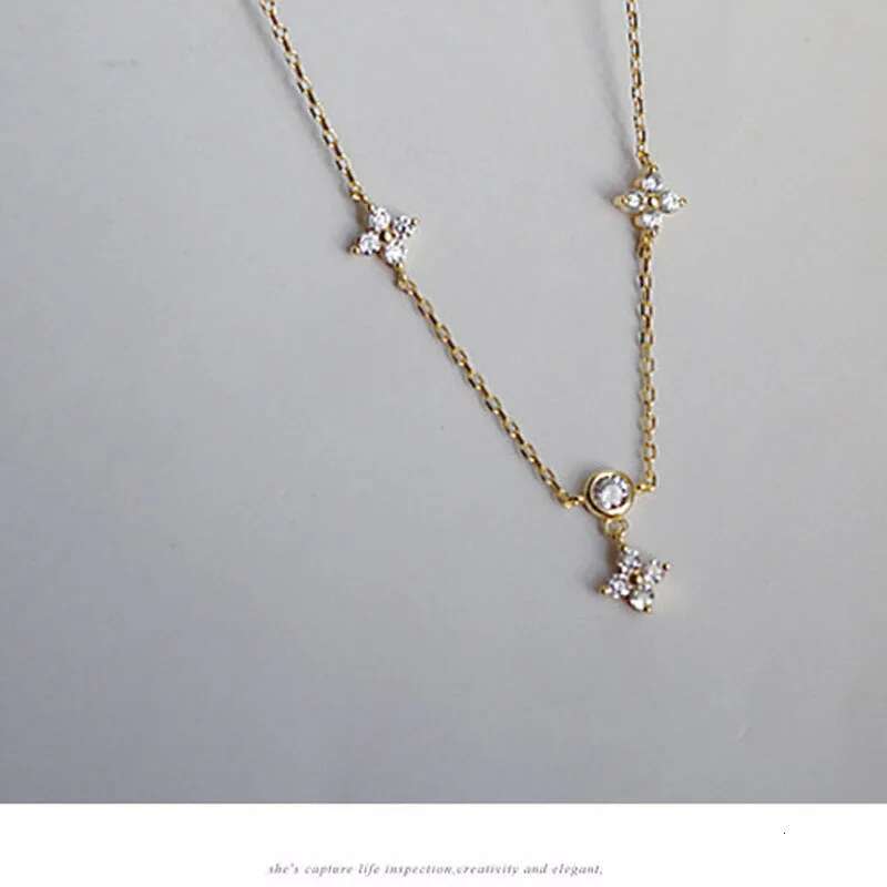 S Lucky Clover Necklace Four Leaf Certified Choker Pendant Solid Sterg Sier Women's Charm Fine Jewelry Wedding Gift