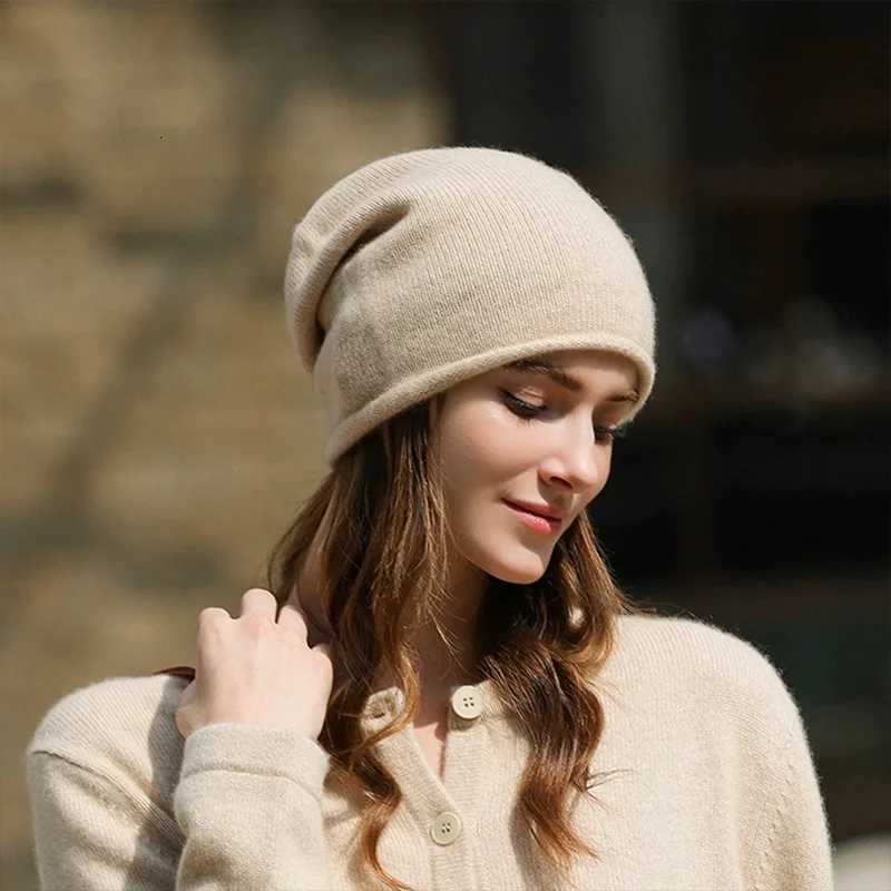 Korean style all-match warm windproof breathable fashion knitted pile hat men and women casual winter heaear W251106