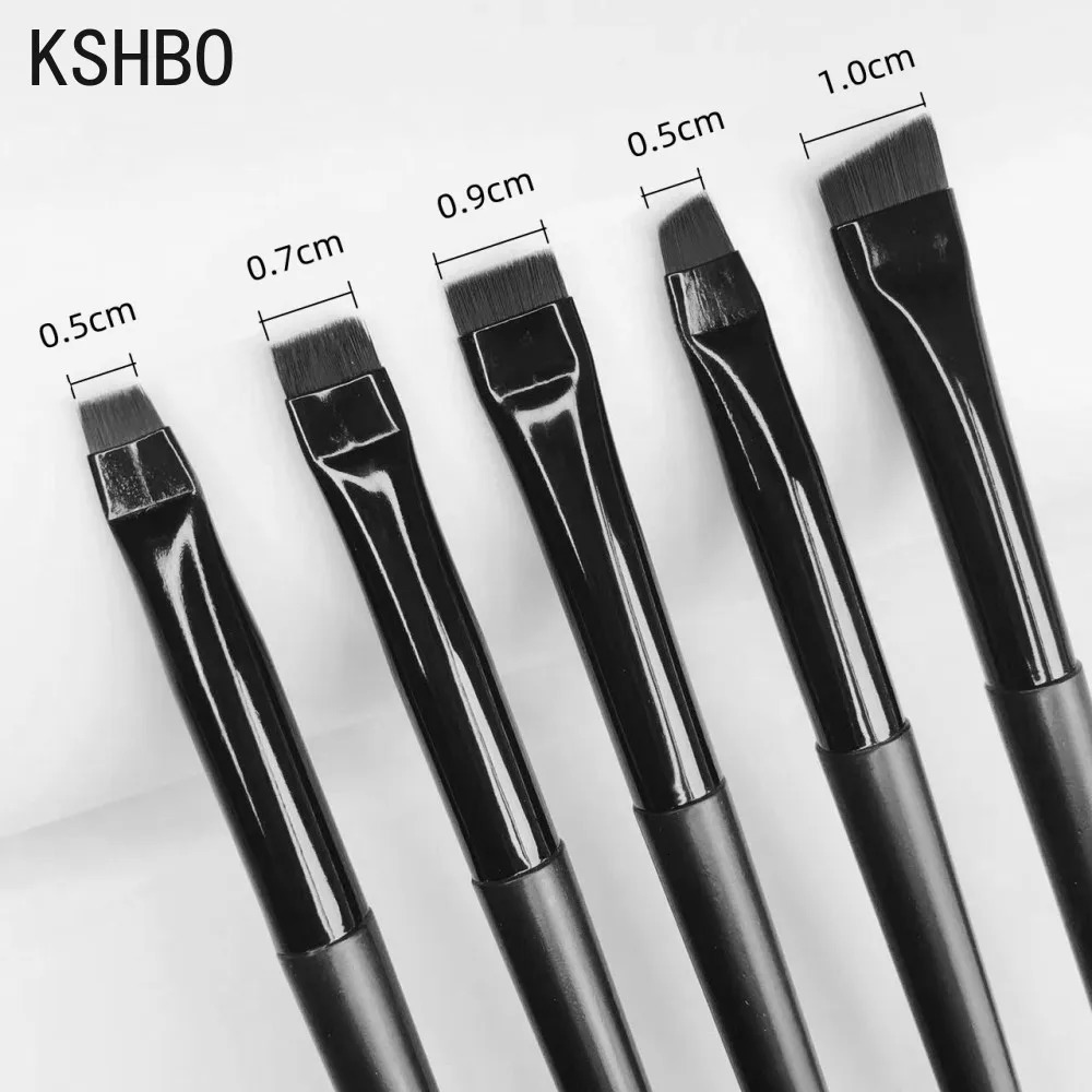 KSHBO thin eyeliner brush superfine angle eyebrow contour portable female lining cream makeup tool 250325