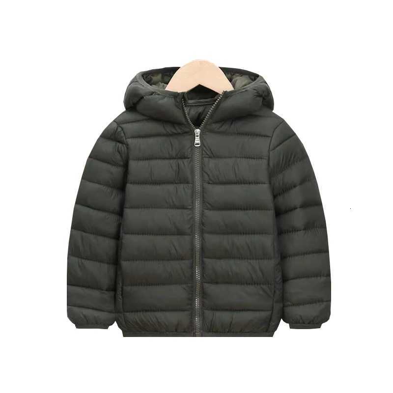Winter Kids Boy Girl Lightweight Down Jacket Autumn Coat Children Warm Hooded Cotton Outerwear Teen Sports Casual Clothes 6-14 YT251106