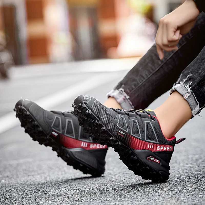 Mens Waterproof Hiking Shoes Outdoor Trainers Lace-up Climbing Shoes Women Trekking Sneakers Anti-slip Hunting Tactical Sneaker X251106