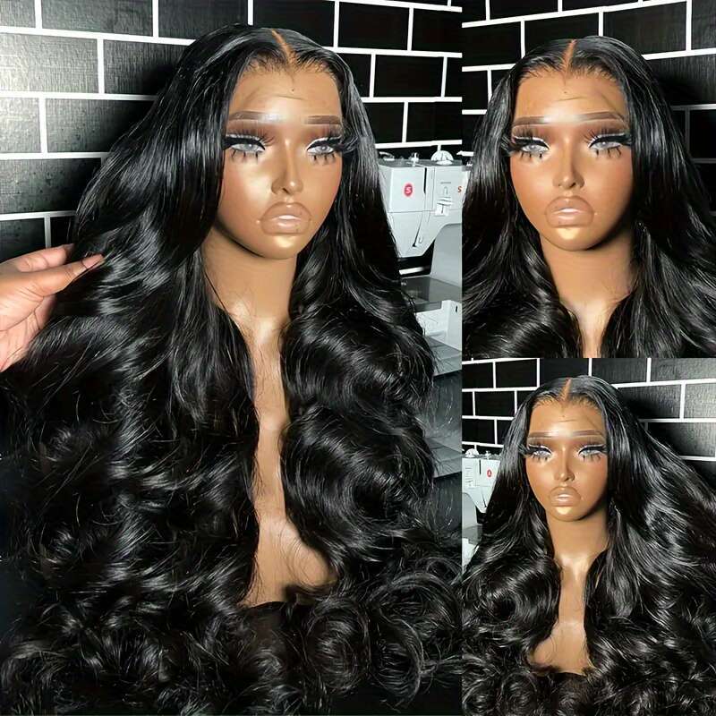 200 Body Wave Wig 13X4 Human Wigs Pre Plucked With Baby Hair 200% Density Lace Front For Women Natural Color