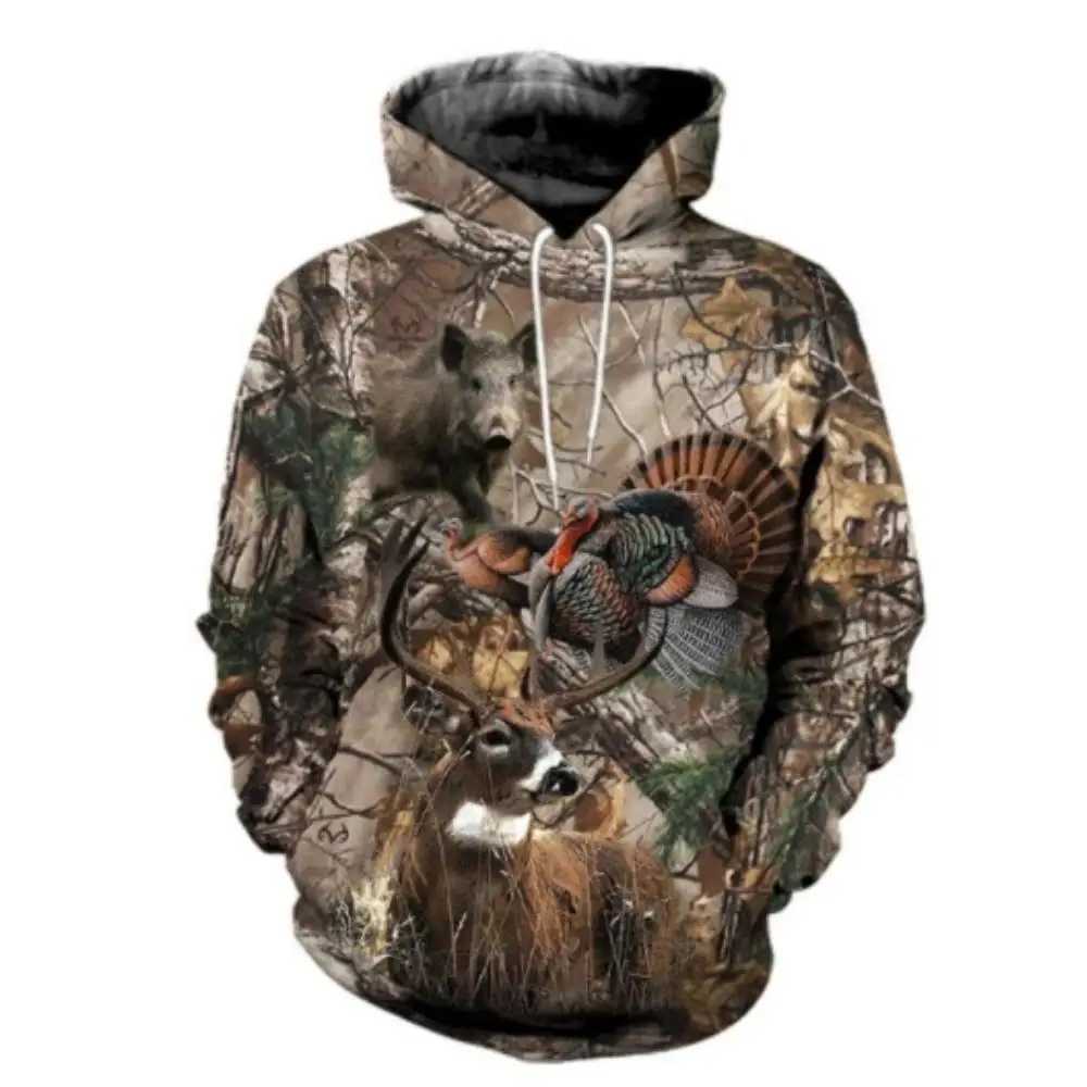 Men and Women Outdoor Fishing Camping Hunting Clothing Spring Autumn Maple Leaf Camouflage 3D Hoodie Fashion Hooded Jacket W251106