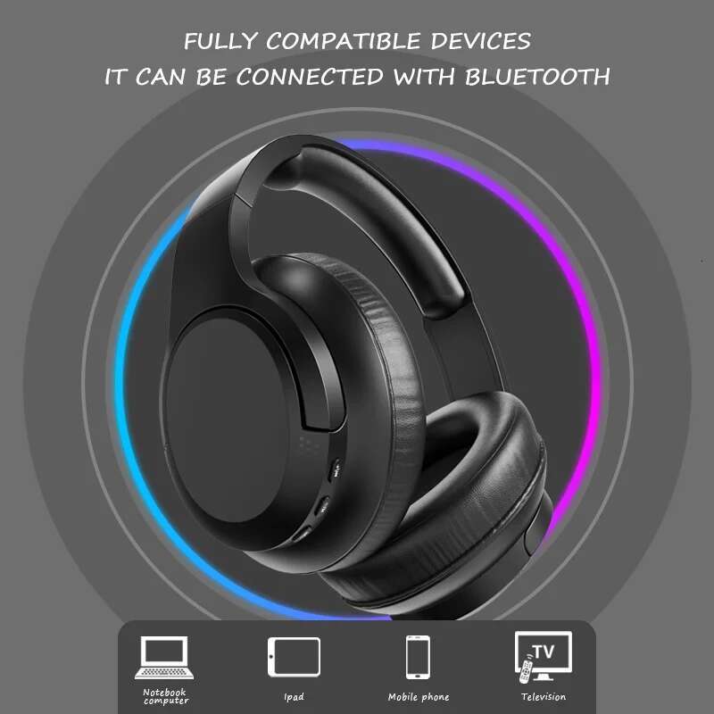 LDON L839 Bluetooth 5.3 Earphones Headphones Foldable Gaming Headset Sport Headphone with Mic Music Earbuds
