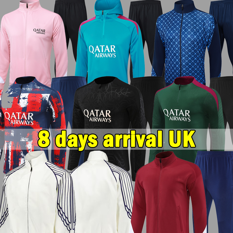 JOAO NEVES PsGes Soccer Jerseys 24 25 KVARATSKHELIA O.DEMBELE BARCOLA Soccer Sets 2024 2025 Long sleeve Trench coat Tracksuits N.MENDES Football Shirts Men Kids Kits