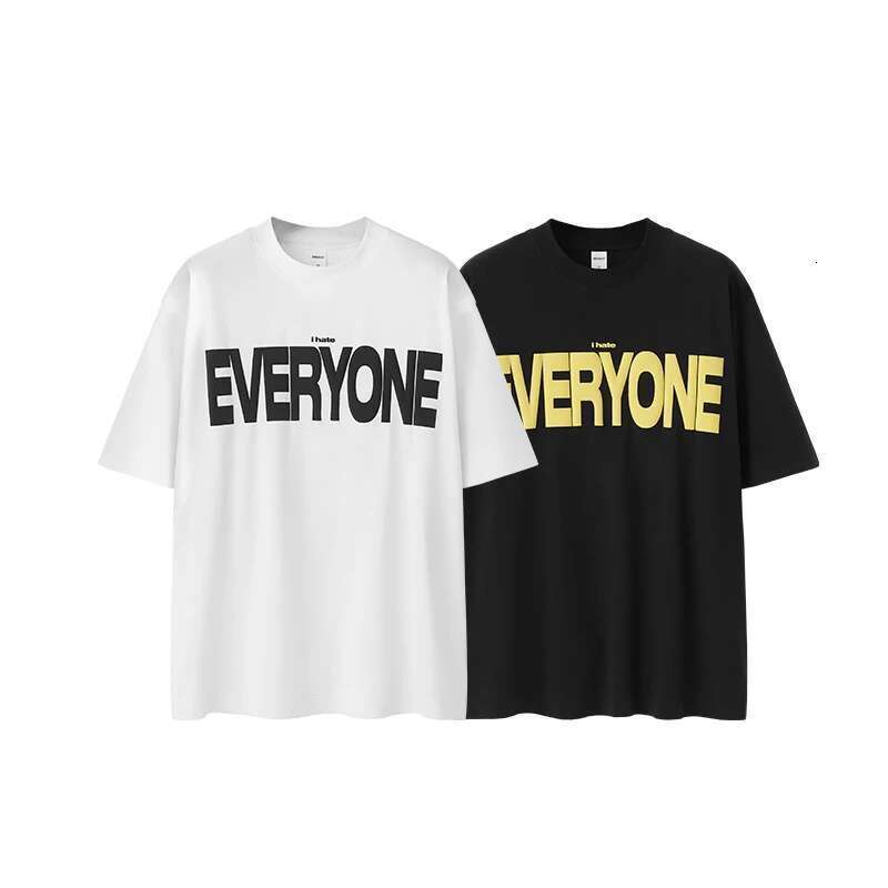 265G Foam Print T-Shirt Loose Fit American Streetwear Tee Trendy Heavyweight Short Sleeve