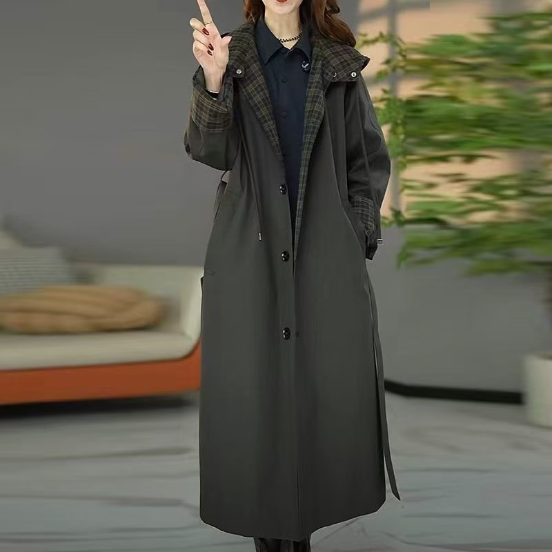 plus size women's new long sleeve high waist printed banquet dress mid-length skirt D02800