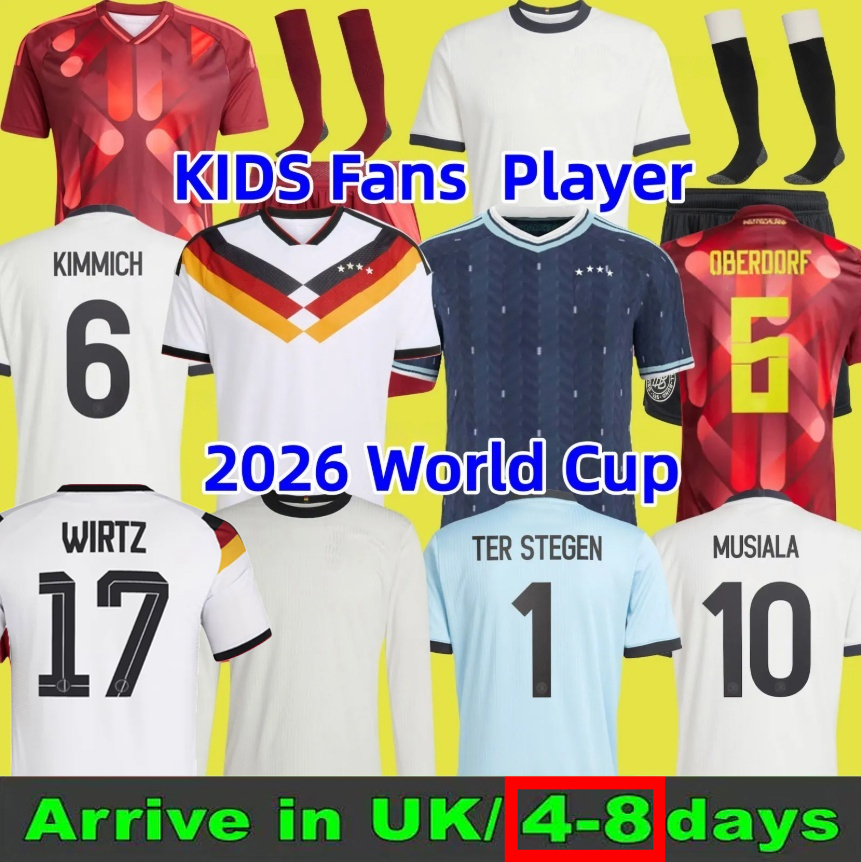 2026 World Cup 2025 football jersey Germanys woman Soccer Jerseys Player Version HUMMELS KROOS GNABRY MUSIALA MULLER HAVERTZ Whiteout Beckenbauer Home away 26 27