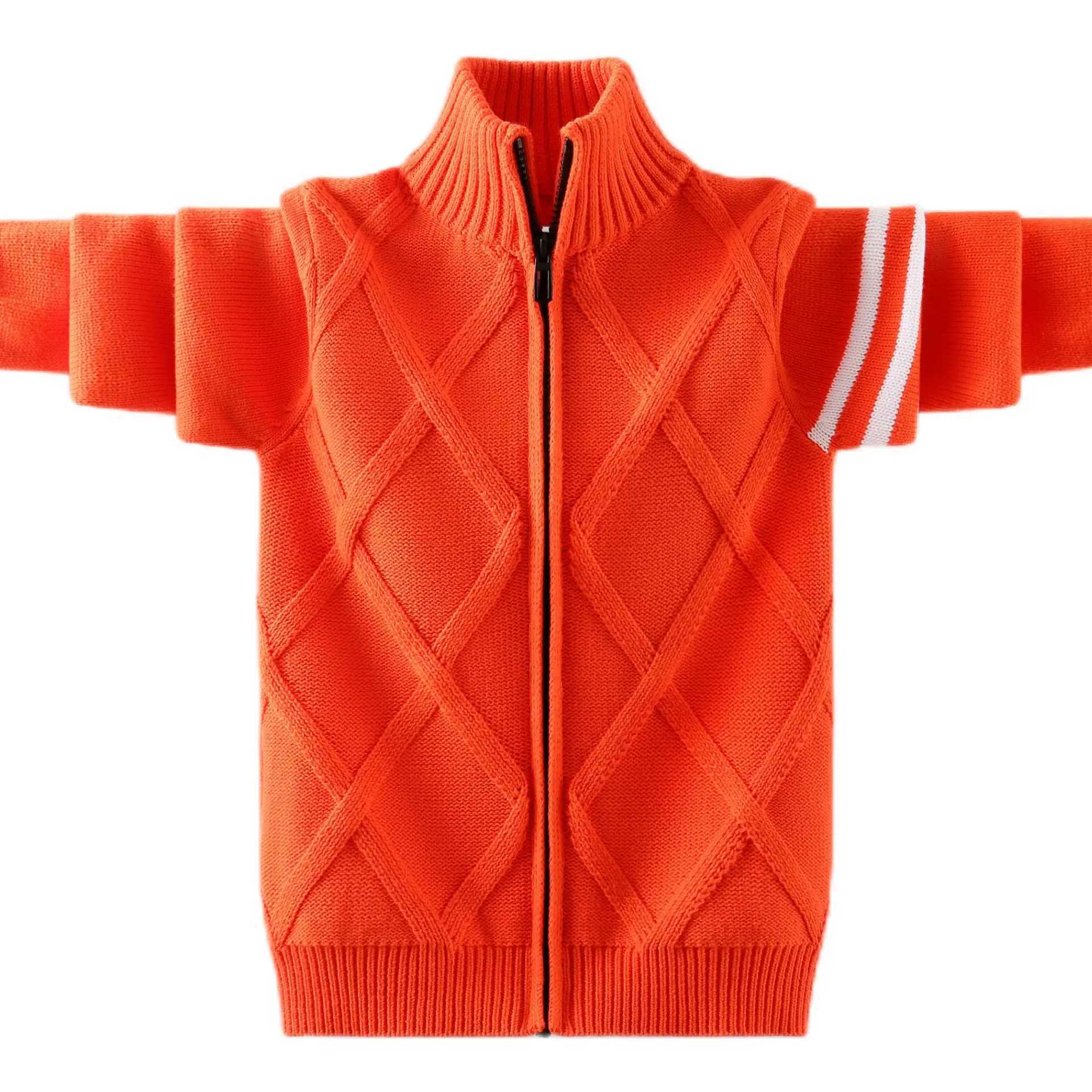 Winter Childrens Sweater Keep Warm New Cotton Clothing Cardigan Sweater Boys Clothes Childrens Knitted Sweater Coat L251104