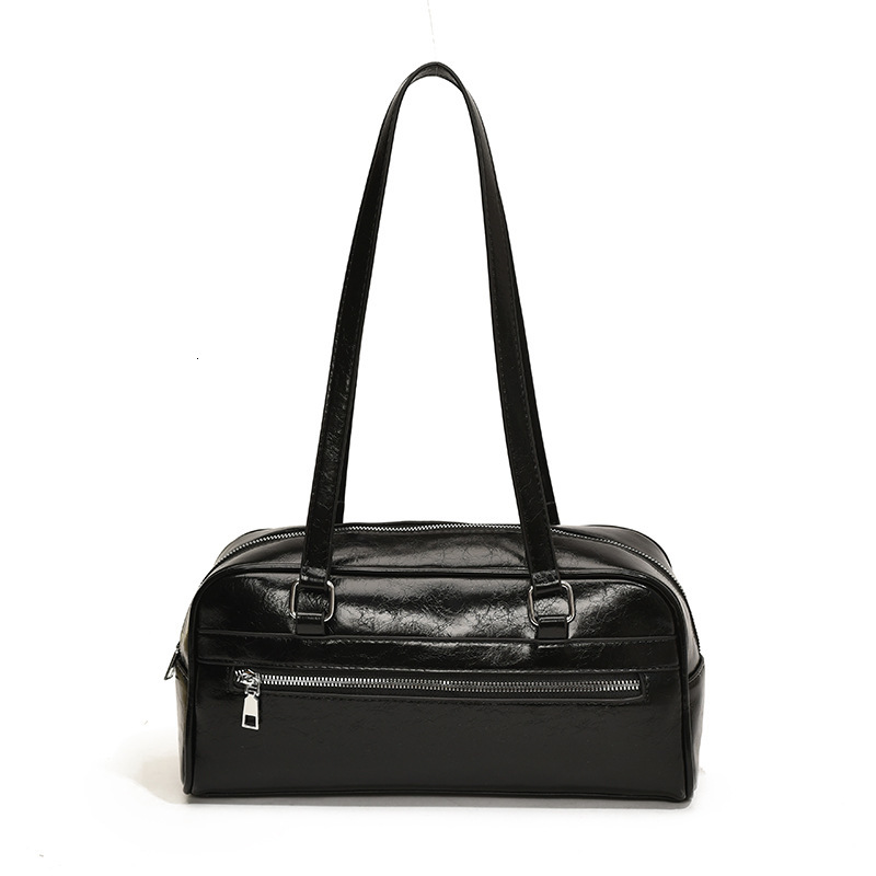 2025S Designer Women S Bag Large Capacity Law Stick Boston Bowling Fashion Trend Portable Women S Solid Color Single Shoulder Crossbody Bag