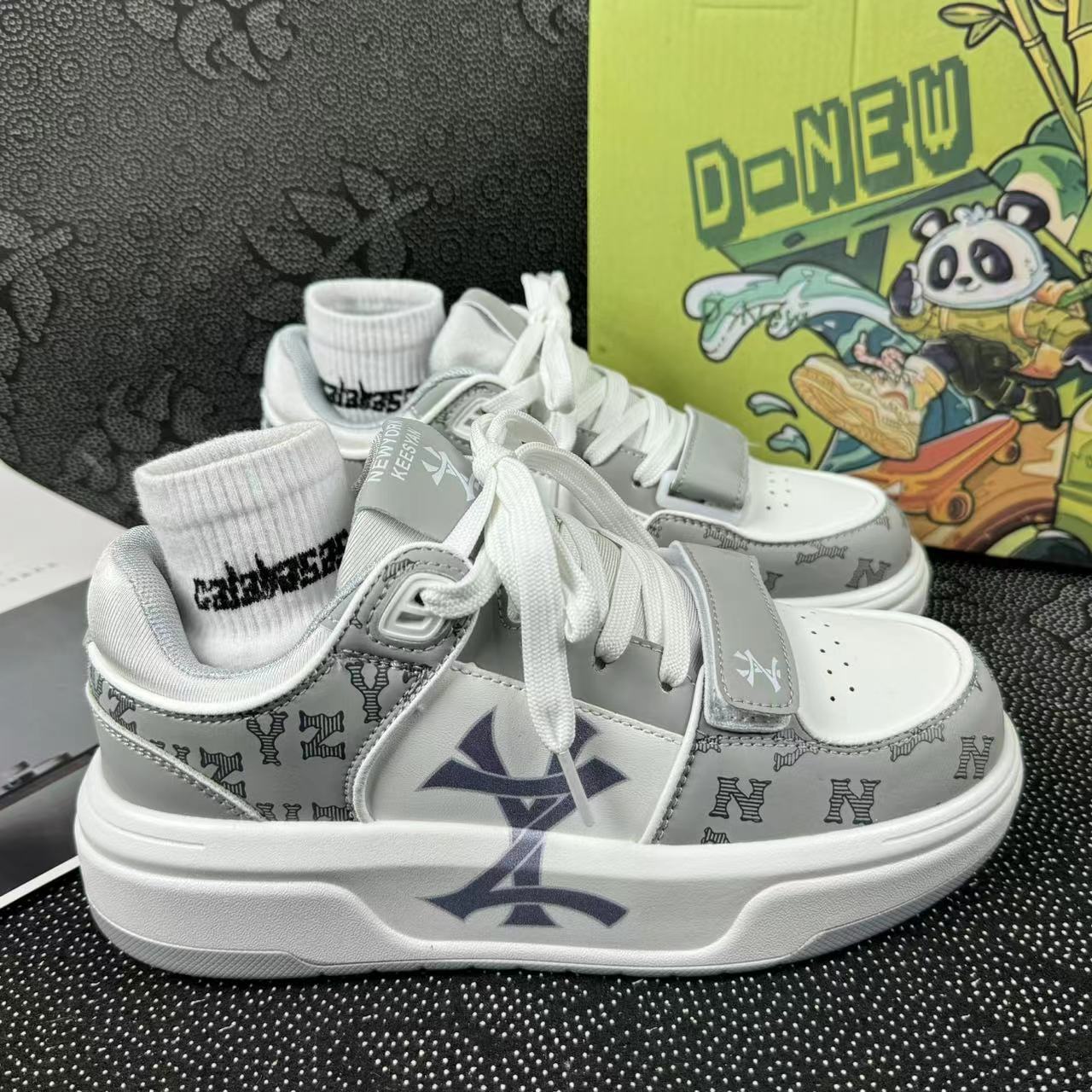 designer shoes new style niche letter design bread shoes for men and women height increasing couple leisure lightweight sports dad shoes