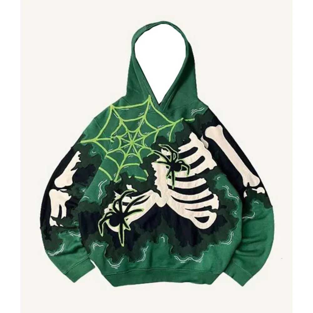 New Trendy mens Hoodie With 3D Skeleton Style Pattern design Novel Long Sleeved Hoodie With Pockets For Daily Wear W251106