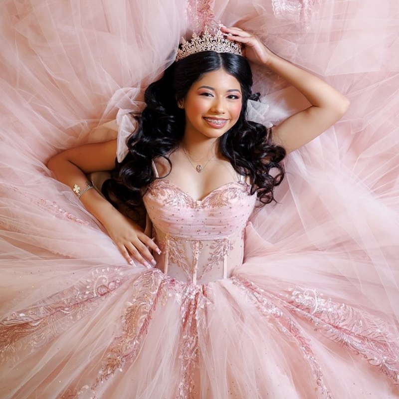 Pink Quinceanera Dresses Off Shoulder Ball Gown Sweet 16 Dress Applique Lace Beads Tull With Cape Birthday Party Vestidos 15 De Anos