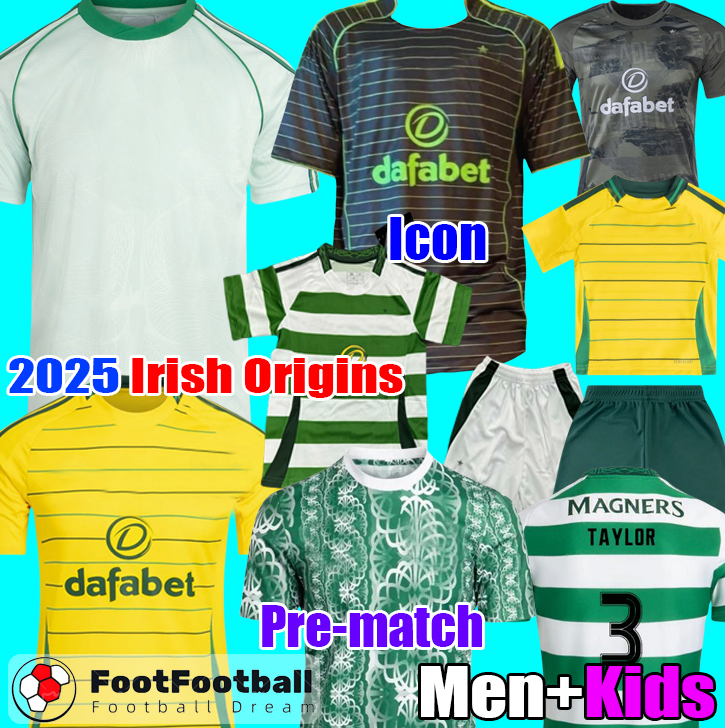 2025 CELTICFC jerseyS 24 25 26 football shirt Soccer Jerseys Irish Origins 2026 JOSEPH Football Shirt TURNBULL CHRISTIE JOTA FORREST Men Kids kit tops set Uniform