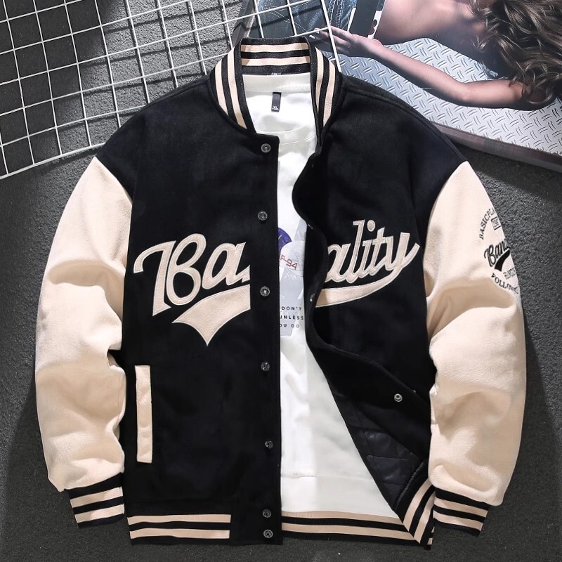 Suede Baseball Designer Jacket Jacket Men's Autumn Winter American Retro Coat Spring Autumn Loose Top Embroidered Bomber Jacket Trendy