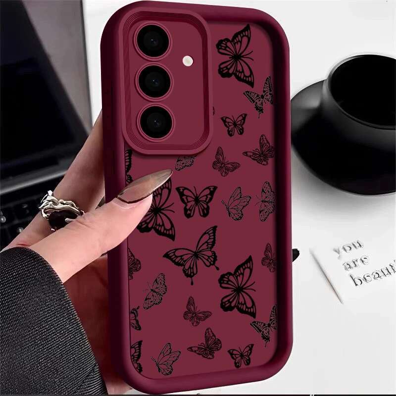 Shockproof Butterfly Case For Samsung Galaxy S23 S24 A55 A54 5G A56 S25 A53 A52 A14 A34 A15 A35 S20 FE S21 S22 Ultra Capa