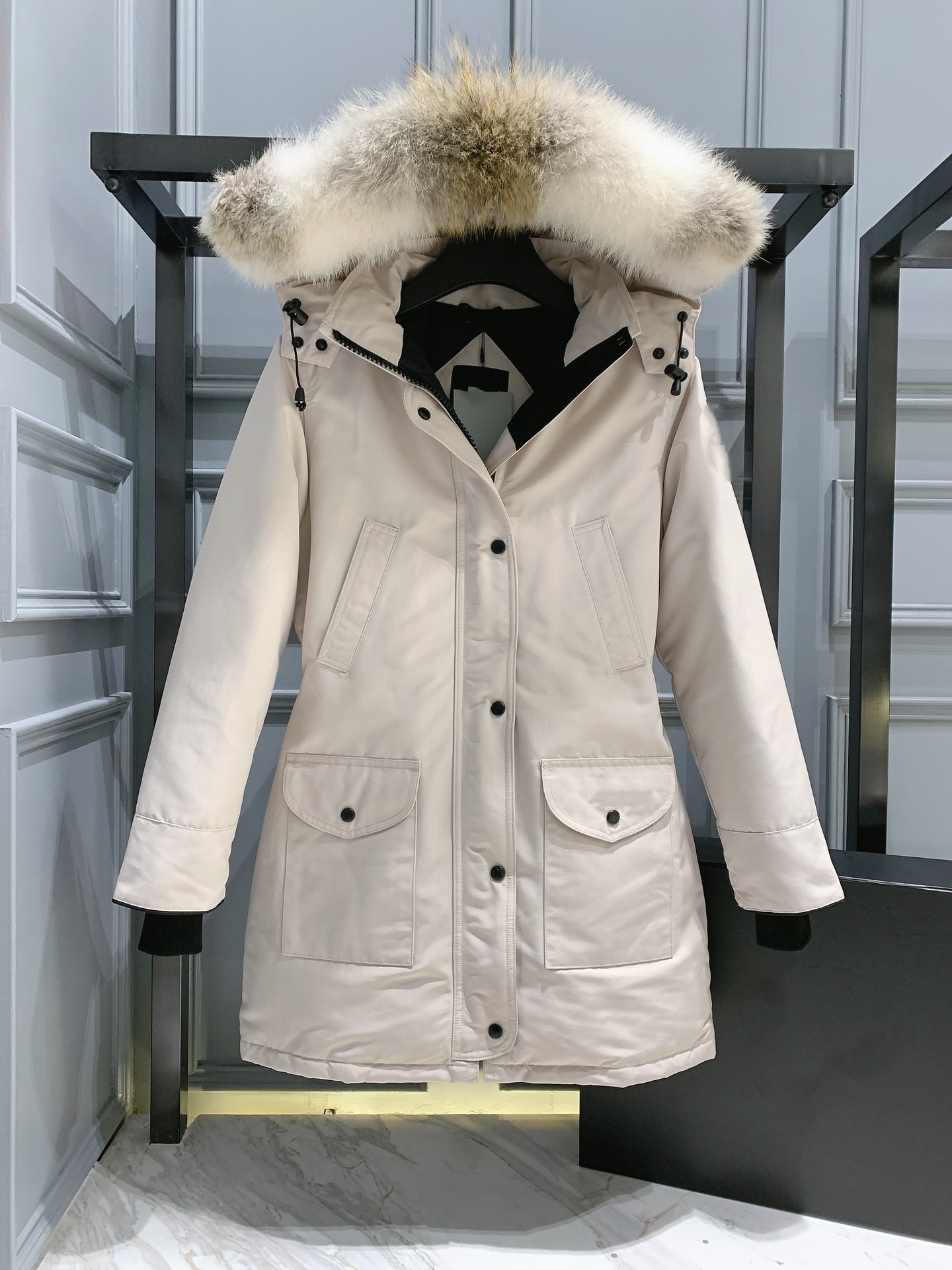 Designer Women canada Down Jacket Fashion Parkas winter Jacket Long Coat Large Pocket Fur Collar Thermal Top Female goosewomen super puff Large Clothing Coats