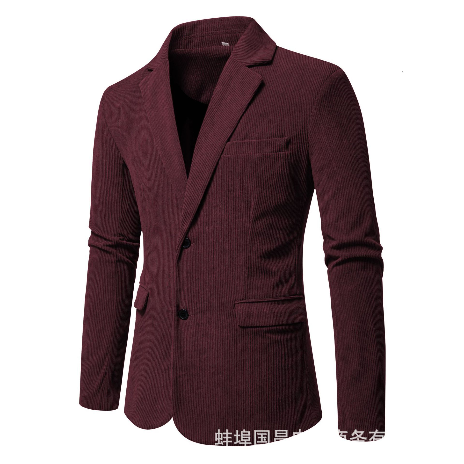 2025 plus size mens spring top business casual corduroy double button jacket suit for men