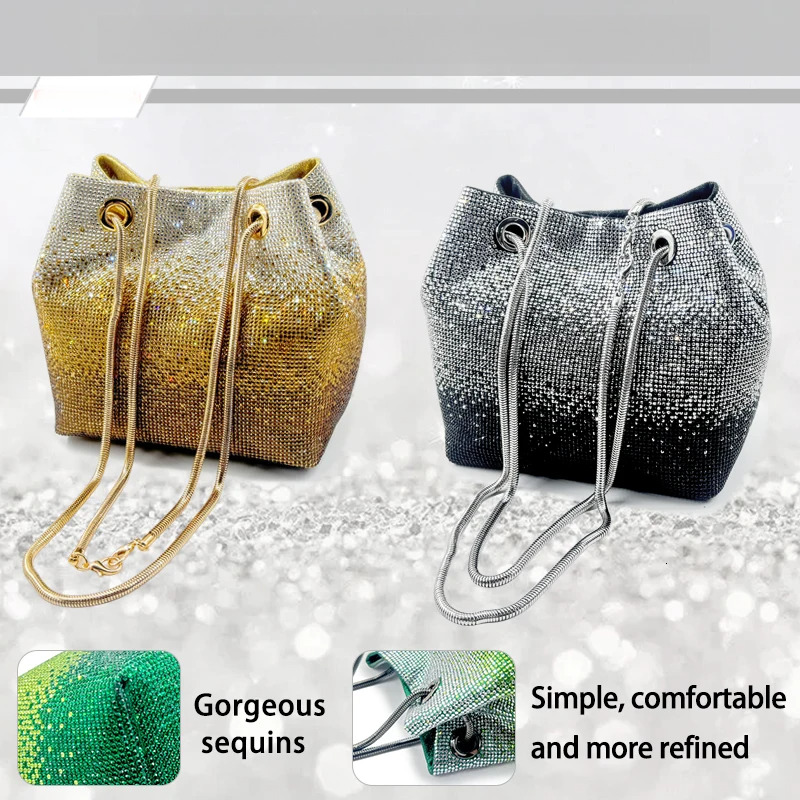 2025 This year popular latest Italian design shiny wedding party women high quality dia handbags evening bags