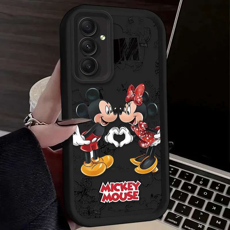 Minnie Mouse Silicone Phone Case for Samsung Galaxy S24 Ultra S23 S22 S21 Plus FE A54 A34 A14 A73 A53 A33 5G