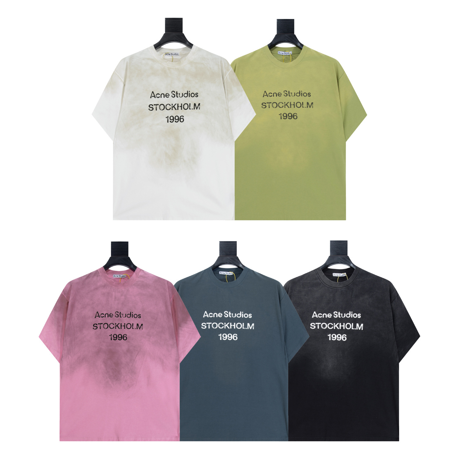 Acne Studios shirt Men's T Shirts Mid Long Sleeve Mens Womens Punk Hip Hop Graffiti Style Graphic Tee Oversized Harajuku Loose Short Sleeved