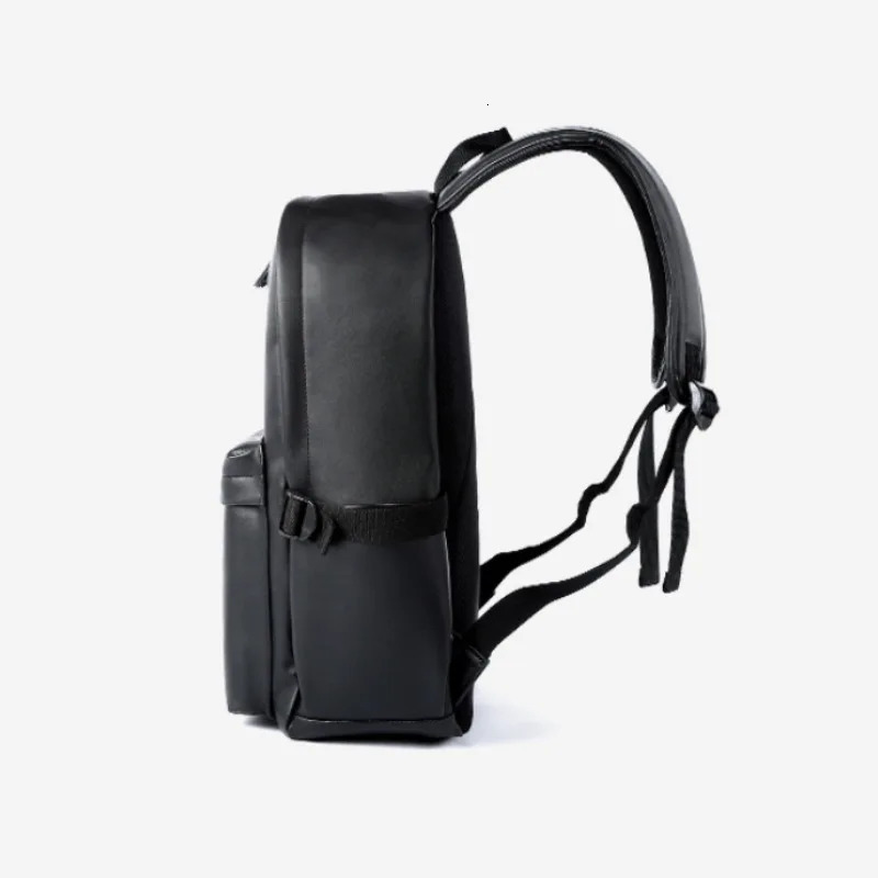 Fashionable mens backpack with large capacity waterproof commuting backpack and air cushion with solid color casual lightweight mens bag 250402