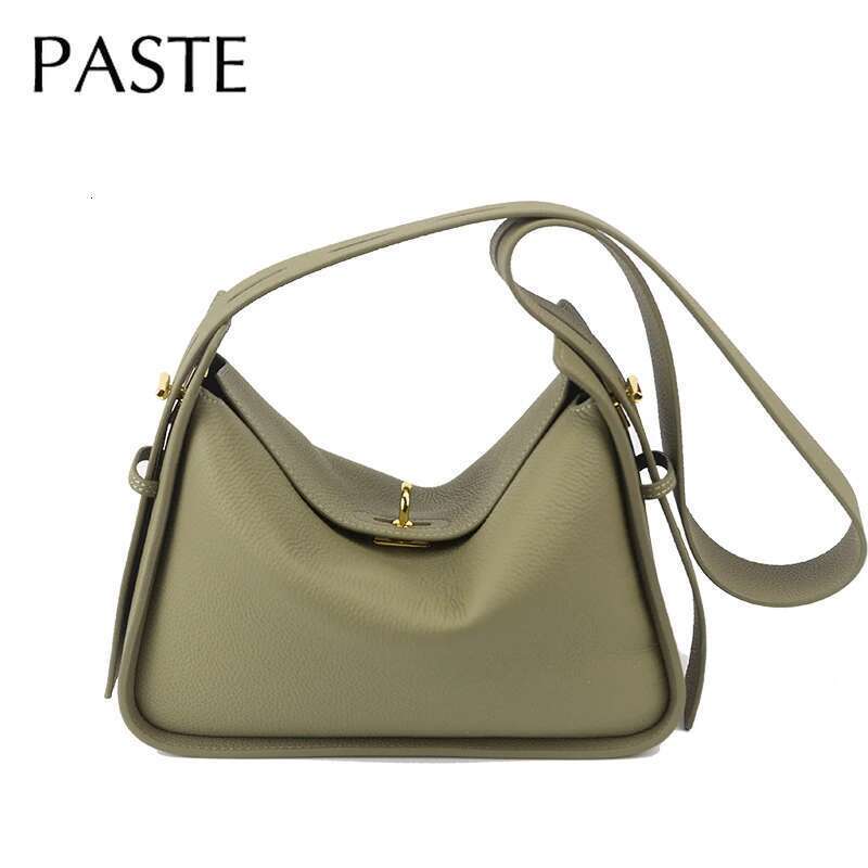 French Euro Style Wide Adjustable Strap Green Flap Shoulder 100% Cowhide Leather Women's Crossbody Bag