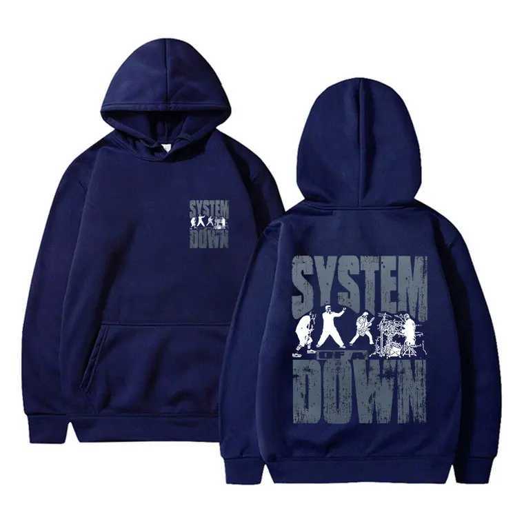 90s Vintage Rock Band System of A Down Print Hoodie Unisex Casual Sweatshirt Men Women Alternative Metal Music Pullover Hoodies W251106