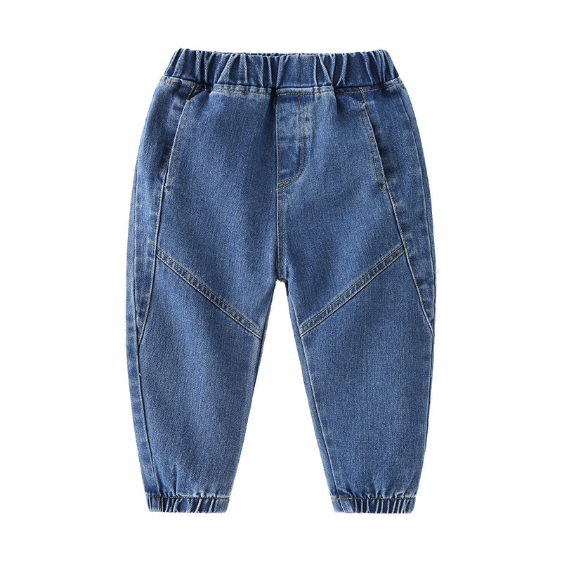 Jeans Spring Toddler Kids Baby Boys Jeans Solid Cotton Denim Cargo Trousers Korean Style Children Fashion Denim Jeans Pants 230306