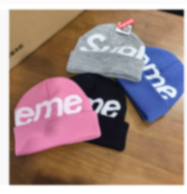 Girls sup beanie letter knitted hat trend couple embroidery warm simple ins personality fall and winter pullover number fashion men