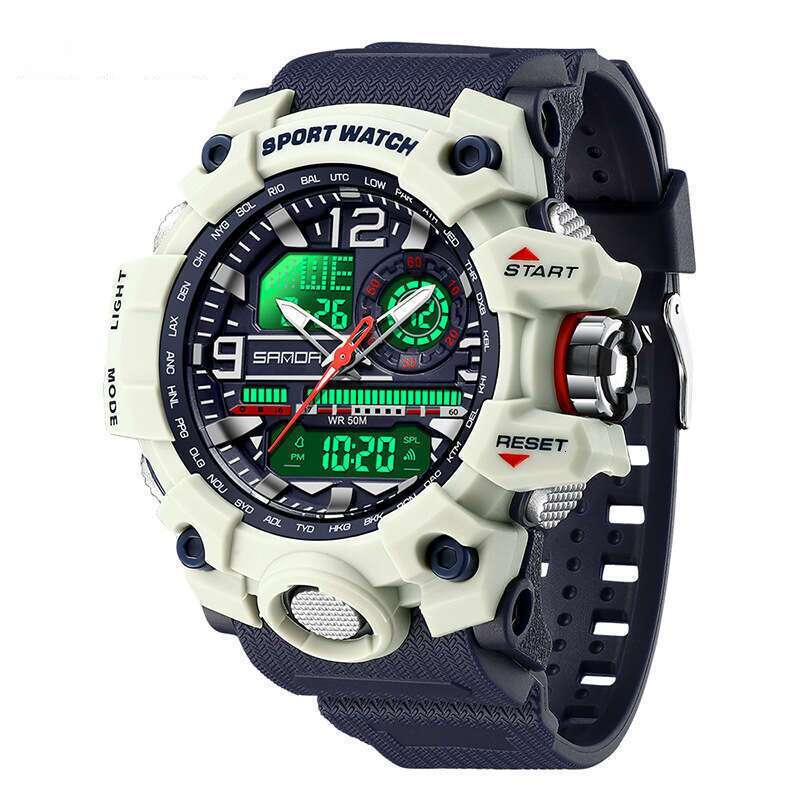 DHwatches Sanda Hot-Selling Model 3133 Trendy Fashionable Electronic Watch for Middle and High School Students, Sports Waterproof Multifunctional Wris