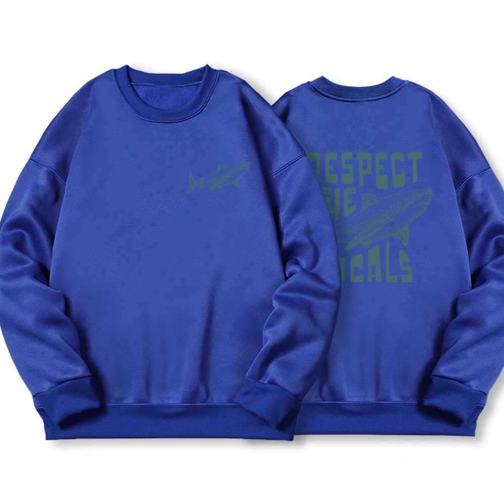Respect The Locals Shark Male Hoodies Fashion Casual Hoodie Oversize Loose New Sweatshirts Autumn Warm Fleece Clothing Women W251106