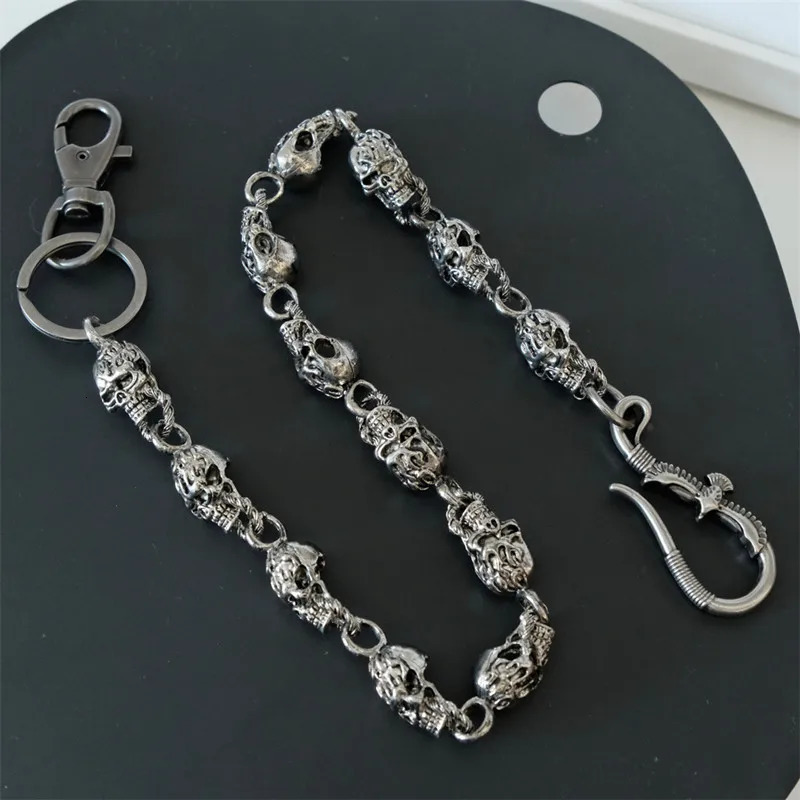 Mens Motorcyle KeyChain Jean Biker Wallet Belts Chain Skull Charm Gothic Rock Skull Pants Trousers Waist Key Mens 251103