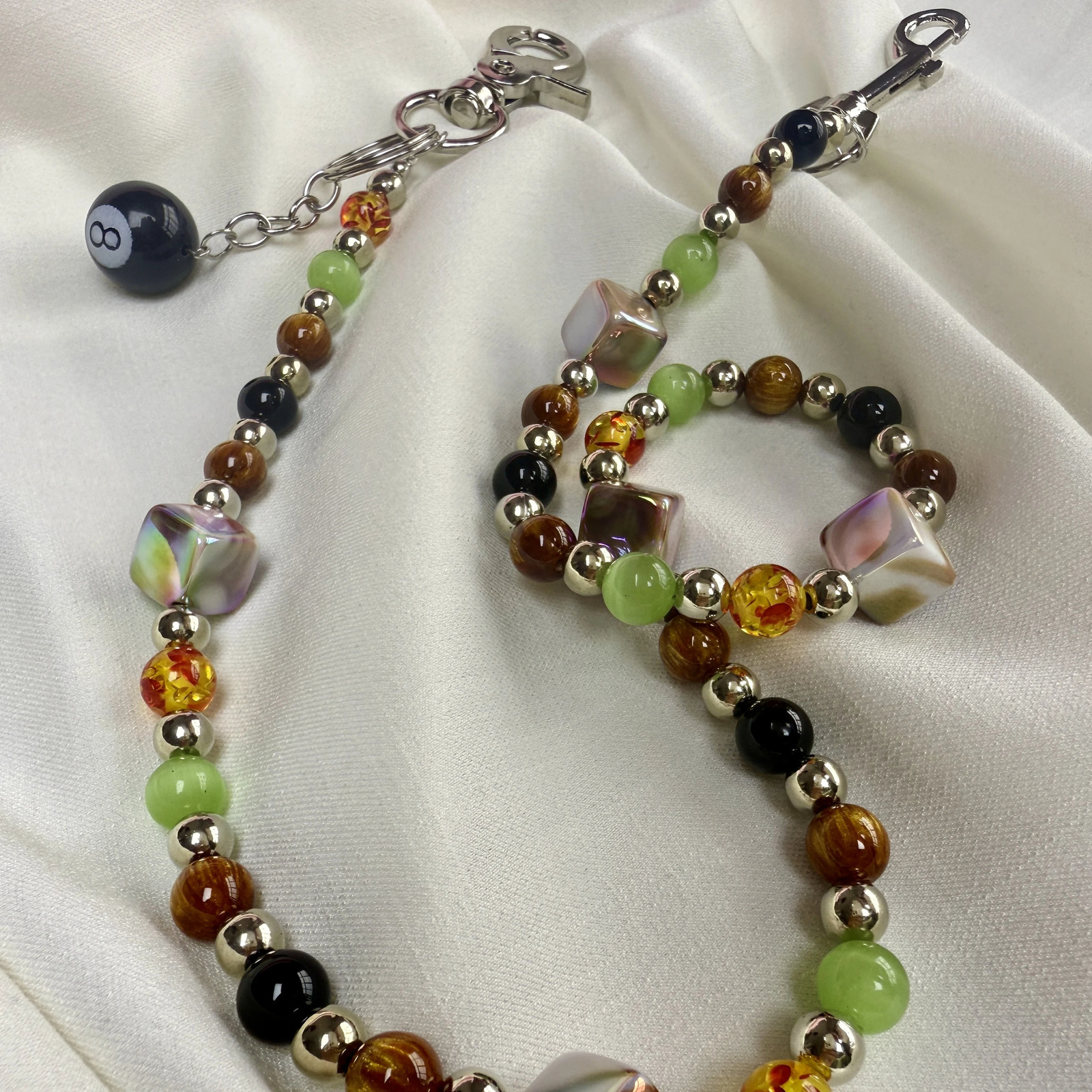 denim accessories multi color pants chain fashionable sparkling pearl mens and womens body decoration chain 251103