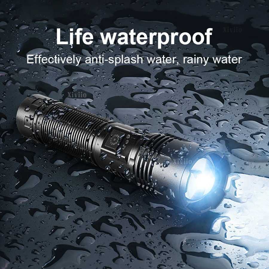 2025 NEW Ultra Bright LED Flashlight 85000000LM Strong Light Tactical Torch Rechargeable Portable Lamp Outdoor Camping LanternW251106