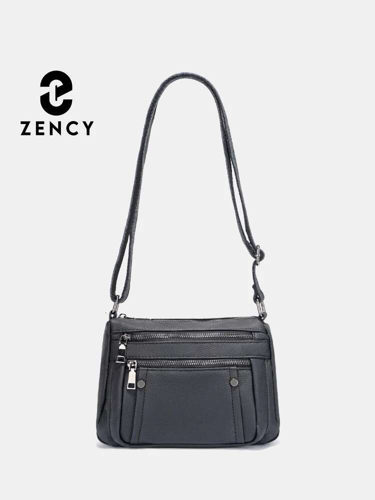 Zency Genuine Leather Shoulder For Women Design Purses Handbags Elegant Crossbody Bag Satchels Large Capacity Sac
