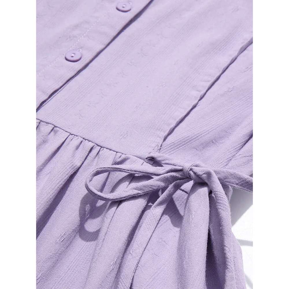 French Tea Break Short-Sleeve Women Dresses 2025 Summer New Temperament Waist Sweet Lace-Up Dress Lady