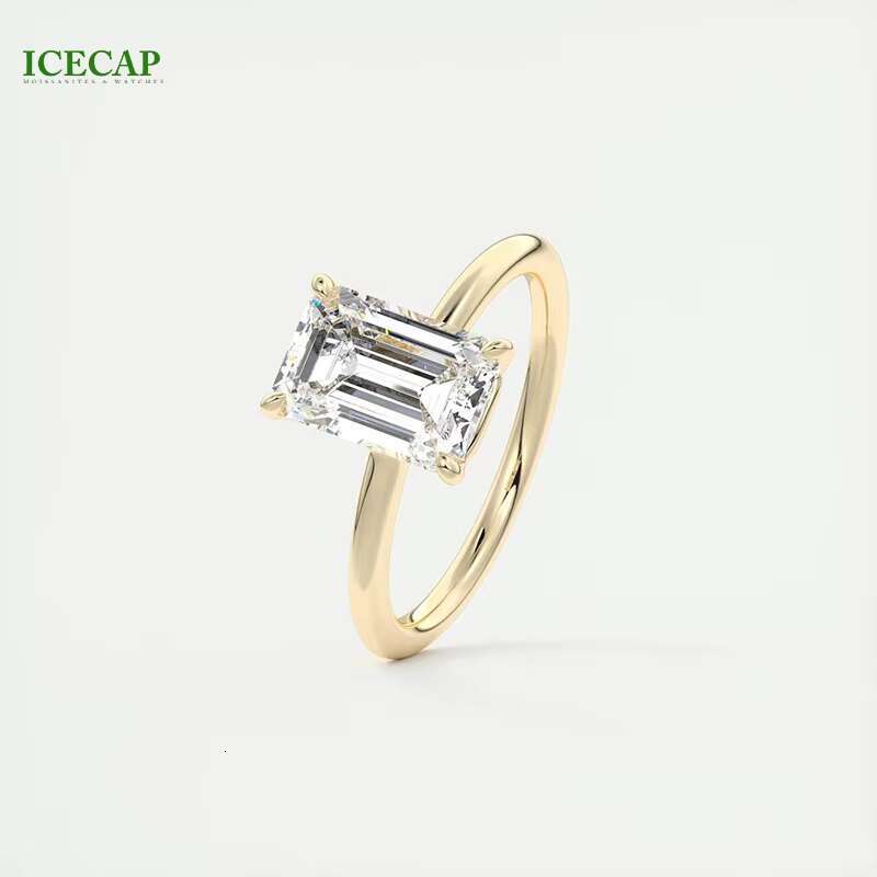 Icecap Custom Fine Jewelry Rings Ice Out S925 Sterling Silver Hip Hop Style Moissanite Stainless Steel Rings Jewelry Women