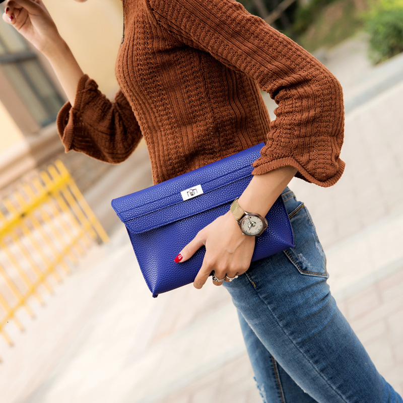 Designer bag Litchi pattern new trendy simple document bag letter packagestylish and fashionable handbag for women bag