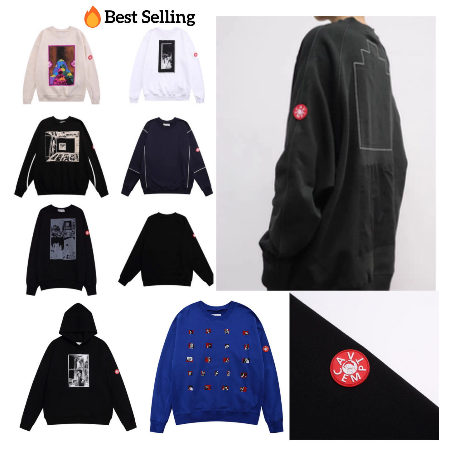 CAVEMPT C.E Men's Hoodies Cardigan Batik Loose Casual Men Women High Quality Daily Print Round Neck Sweatshirt Japanese Trend CAVEMPT Hoodie C.E 